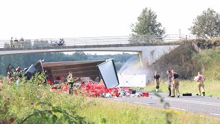 Ernstig ongeval op de N348, twee dodelijke slachtoffers en zwaargewonde