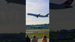 Swiss Airbus A340 Departure @ #zurich #switzerland