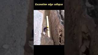 Excavation edge collapse #hse #excavation #safety #accidentnews #viral News