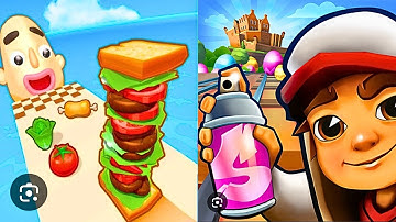 Subway Surfers vs Sandwich Runner - ASMR ALL Level SpeedRun Gameplay Android iOS Ep 1