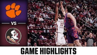 Clemson vs. Florida State Game Highlights | 2023-24 ACC Men’s Basketball