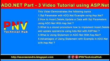 ADO.NET Part - III Video Tutorial using ASP.Net