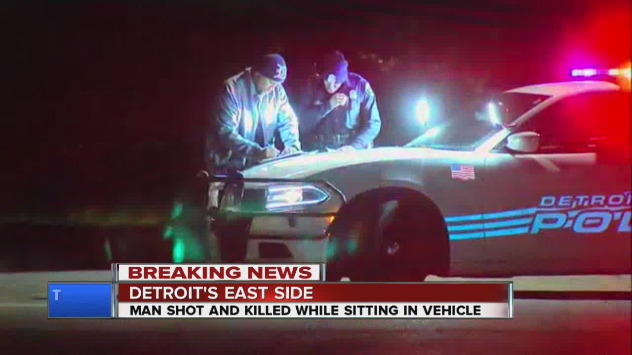 Man found shot to death inside vehicle on Detroit's east side - YouTube