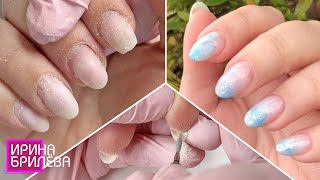 Manicure 😍 Strengthening nails with hard material 😍 Manicure for beginners