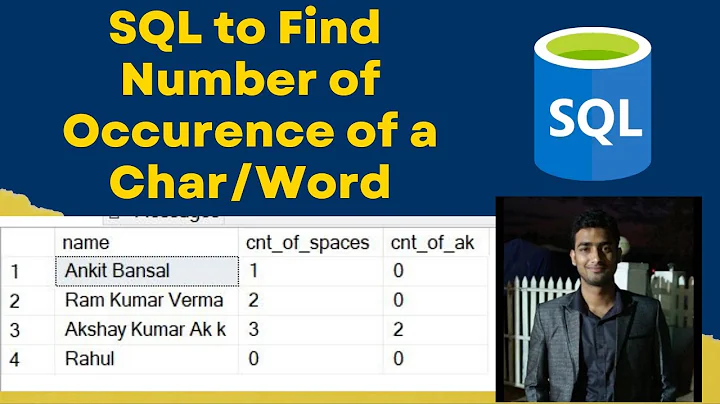 SQL to Count Occurrence of a Character/Word in a String
