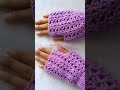 crochet finger less gloves with ruffles simple crochet !hand warmers❤️