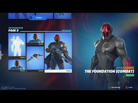 Fortnite: How to Unlock The Foundation (rock) Skin | Unlock Page 1 & Page 2 | The Foundation Combat