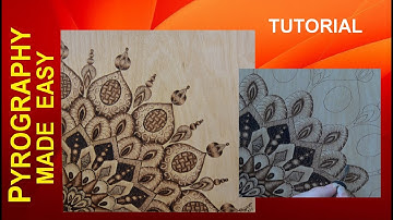 Wood burning for beginners - Mandala II pyrography tutorial