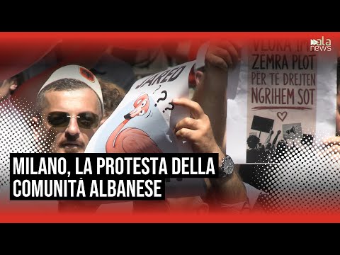 Video Milano, la protesta albanese arriva in Italia: L'Albania non è in vendita