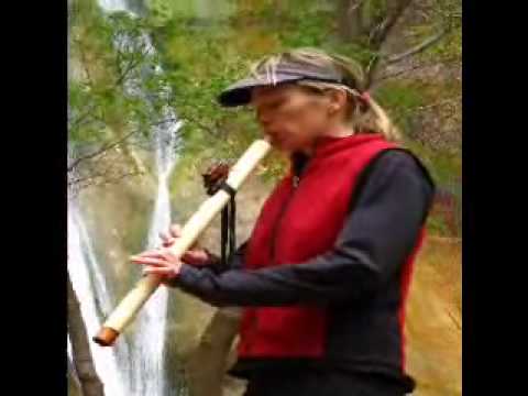 Erika Berglund playing Native American Flute, Calf...