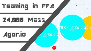 AGAR.IO - Teaming in FFA for 24,000 Mass!