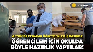 Fedakar öğretmenler öğrencileri için kolları sıvadı! Resimi