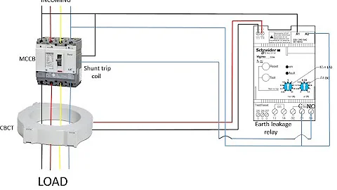 EARTH  LEAKAGE RELAY [ELR]/CBCT WIRING DIAGRAM