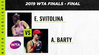 Ashleigh Barty V. Elina Svitolina 2019 Wta Finals