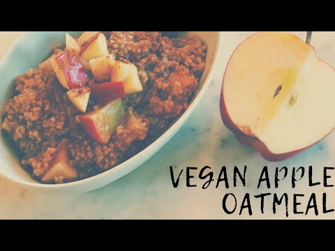 How to Make Vegan Apple Pie Oatmeal in the Microwave | Cooking for College Students | GENIUS BAKING