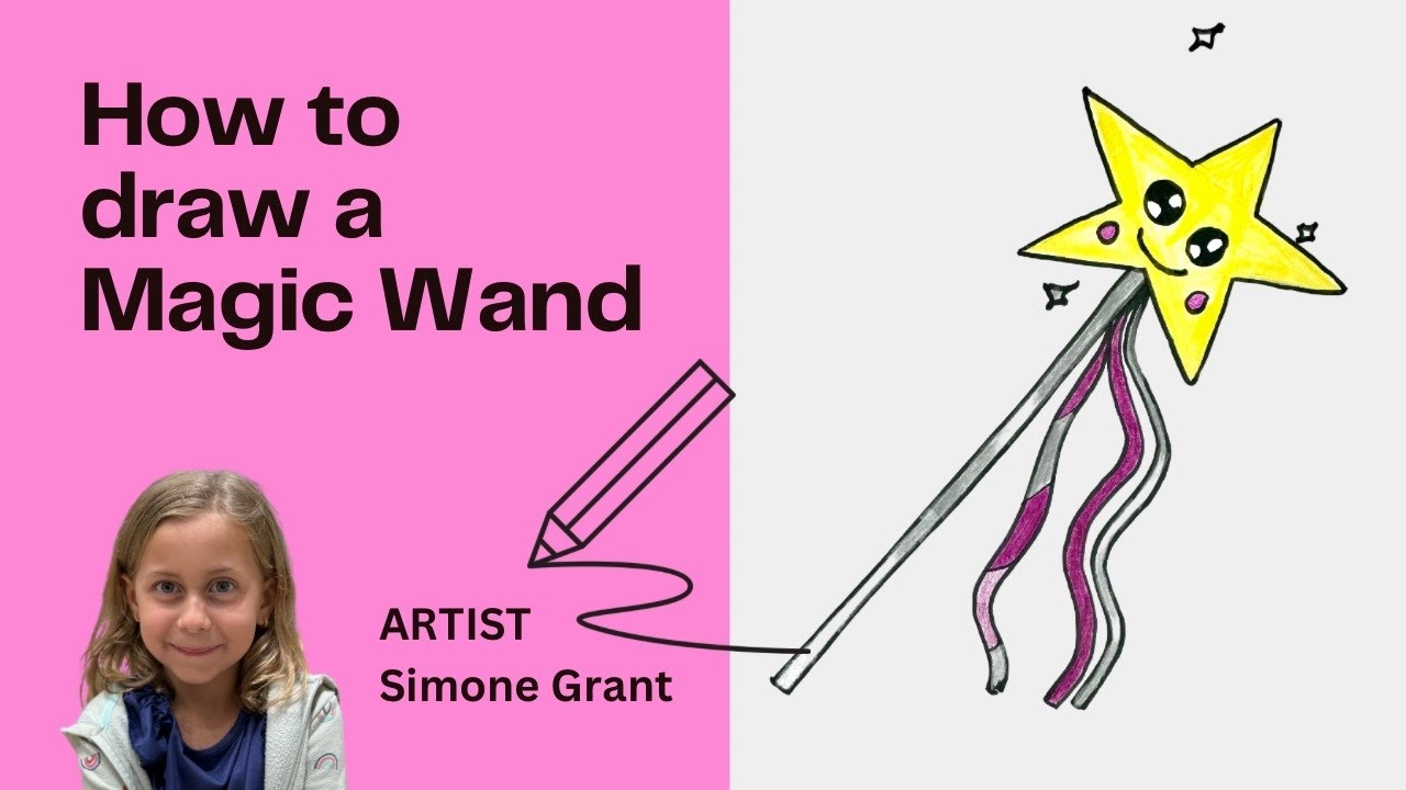 How to draw a Magic Wand 🪄 with Simone - YouTube