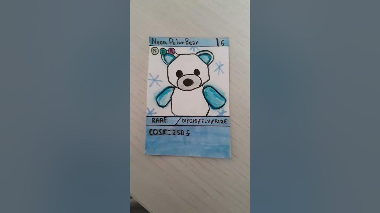Neon Polar Bear Adopt Me card(Roblox - YouTube