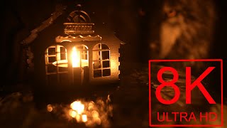 8К Домашнее тепло | 8K Ultra HD | Горящая свеча | Burning candle | Relaxation | Chillout | Wolf