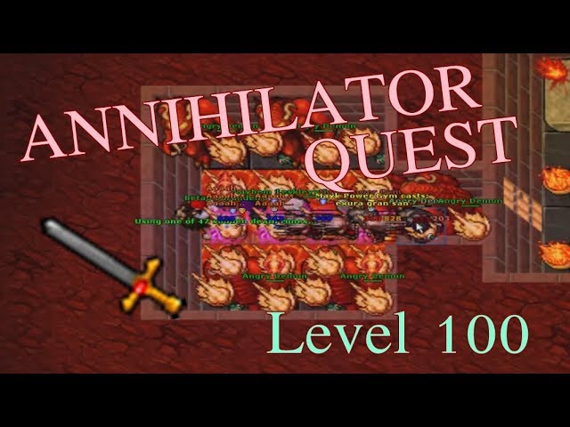 ANNIHILATOR QUEST IN SERDEBRA, EK 385, ED 417, EK 100 AND ME 117 MS.. DONE  IN LESS 1 MINUTE ! : r/TibiaMMO