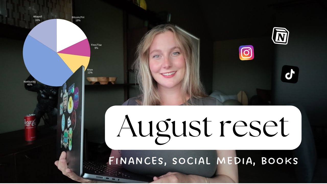 AUGUST MONTHLY RESET | finances, goals, social media growth, books