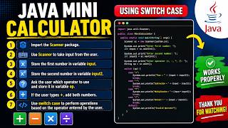 Java Mini Calculator Project Using Switch Case | Java Scanner Class Beginner Project