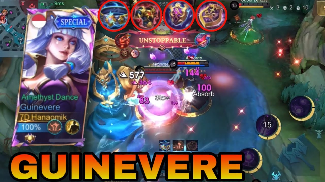 Cracked Guinevere Tank build is Unbreakable insane Gank | Top 1 Build | Mobile legends