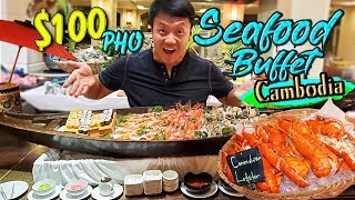 $100 PHO & 'PISSING SHRIMP' Seafood Buffet In Phnom Penh Cambodia