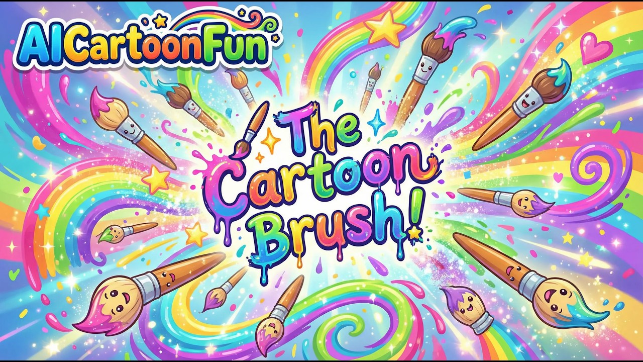 🖌️✨ The Cartoon Brush! Watch Colors Come Alive 🎨 Fun Kids Adventure