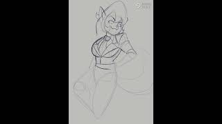 Drawing a classic SwatKats character, Callie Briggs! 🐾 Bringing this iconic furry from animation