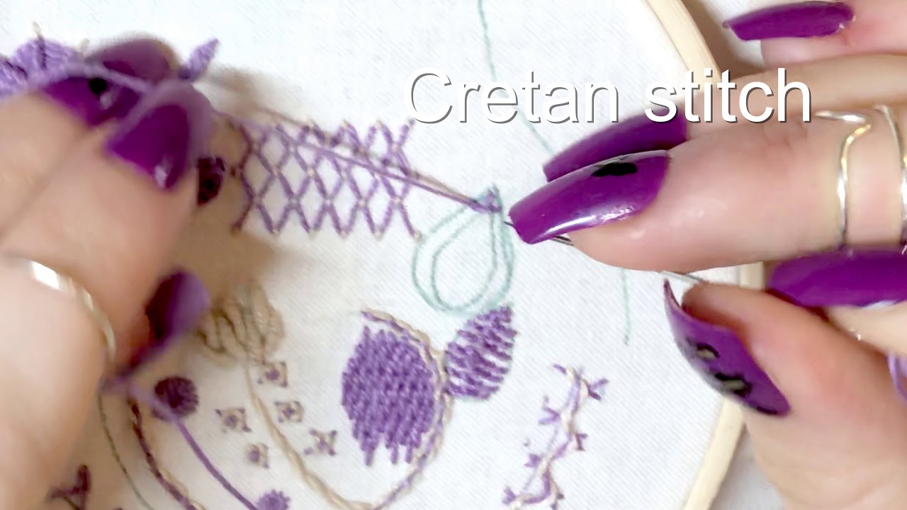 Cretan stitch - Hand Embroidery Tutorial - YouTube