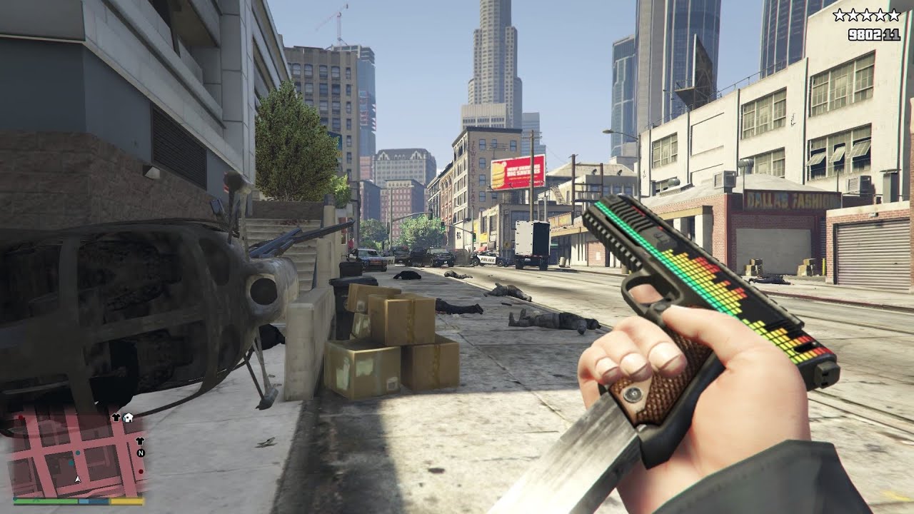 GTA 5 PC - Police Station Assault + Epic five star escape ''Mike ...