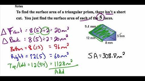 Surface Area of Triangular Prisms Video