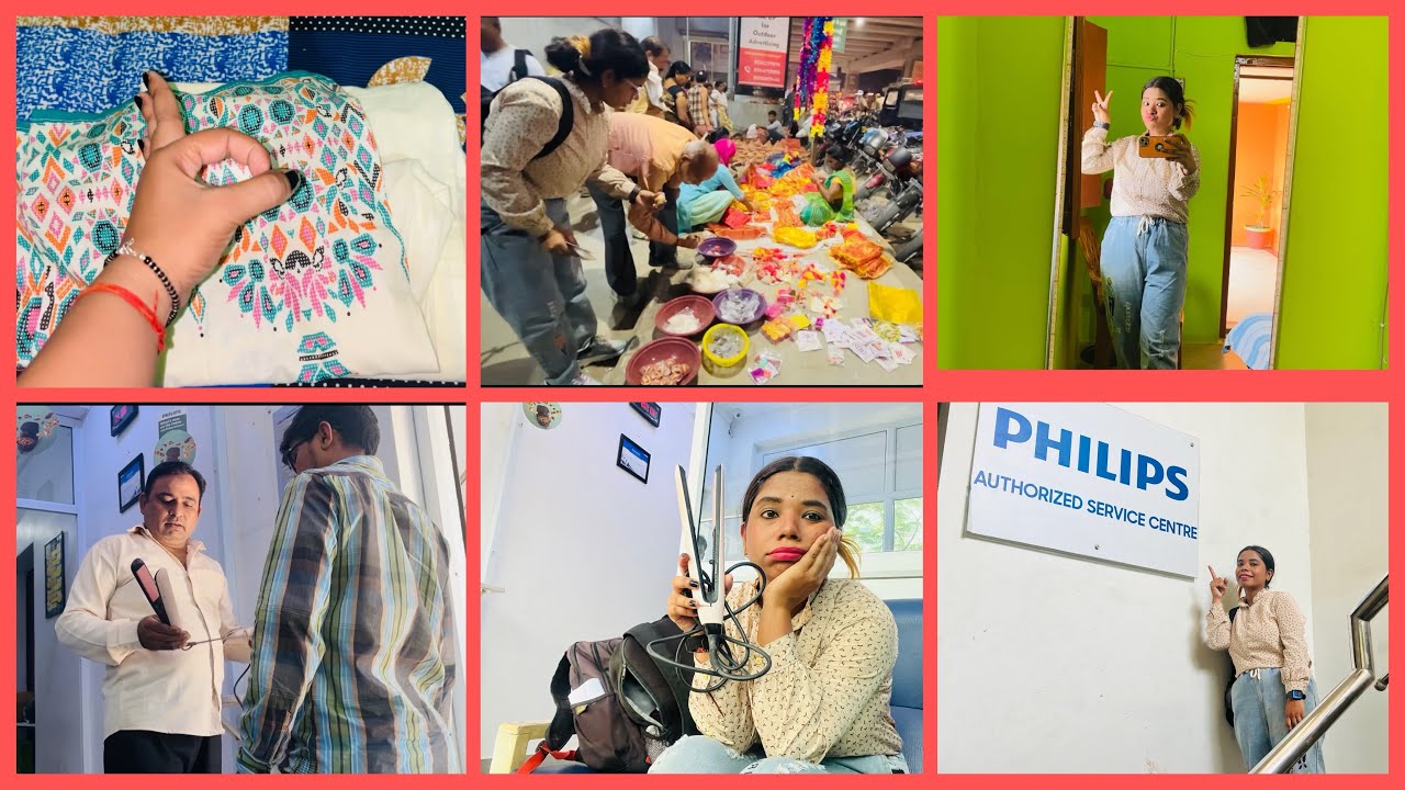 Philips service centre 🥹shopping 👜👗Navratri shopping 🛍️ 60 km gye Philips ke service centre 🏍️