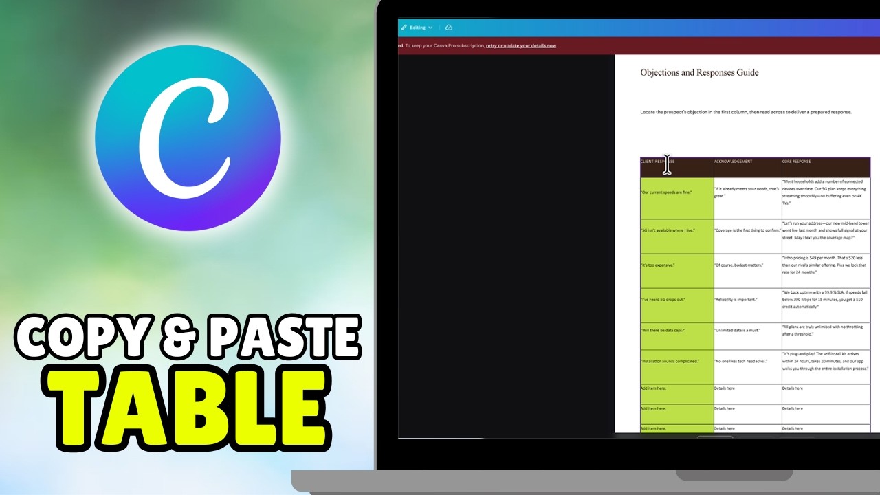 How To Copy & Paste Table From Excel To Canva (2026) - Full Guide - YouTube