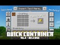 Quick Container V0.4 RELEASE!!! - Texture Pack for Minecraft Bedrock Edition