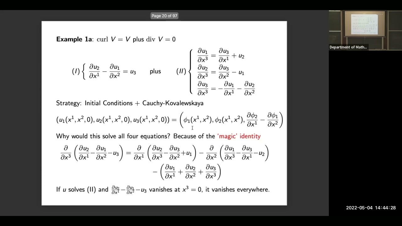 On the Cartan-Kuranishi Prolongation Theorem (Professor Robert Bryant)