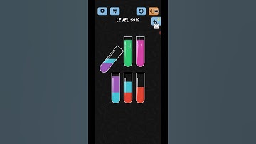 Water Color Sort Level 5919 Gameplay Solution