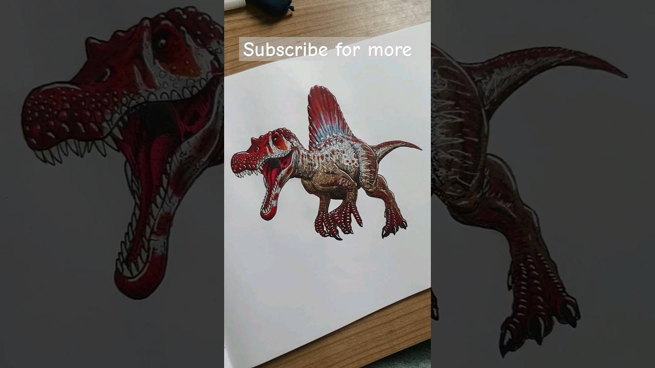 Drawing the Spinosaurus For INKTOBER DAY 20!!!