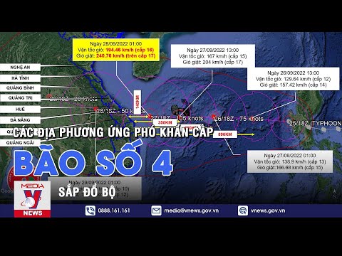 Video Các địa phương miền Trung ứng phó khẩn cấp bão số 4... - youtube