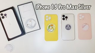 iPhone 13 Pro Max Silver Apple unboxing. Yellow, pink and transparent cases for Apple 13 Pro Max. by Ana Way 197 views 2 years ago 5 minutes, 50 seconds