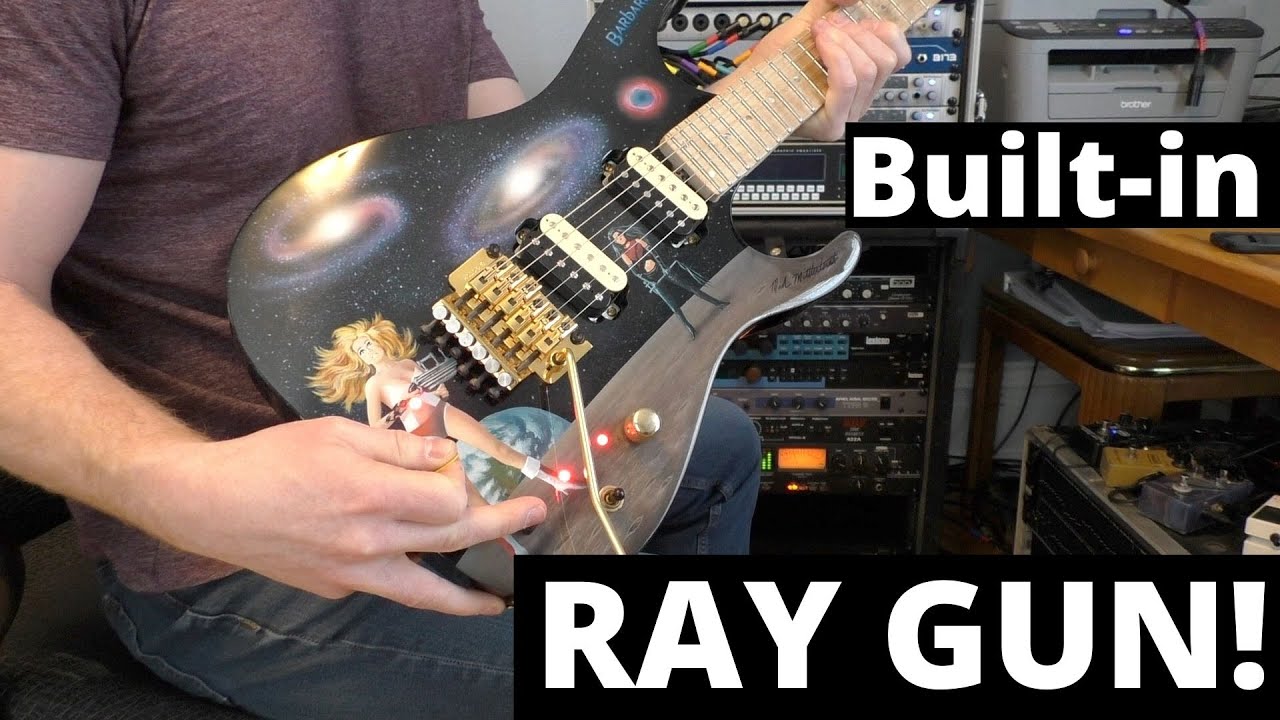 Steve Stevens style Prototype guitar with RAY GUNS built in (Bunkman Guitars USA)