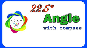 Constructing a 22.5 degree angle|| 22.5 degree angle with compass||Geometry||srk drawings||srkarts||