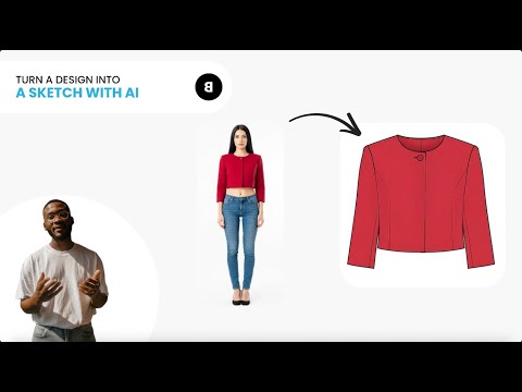 Create a Clothing Flat Sketch from an Image - AI Clothing Flat Sketch Generator