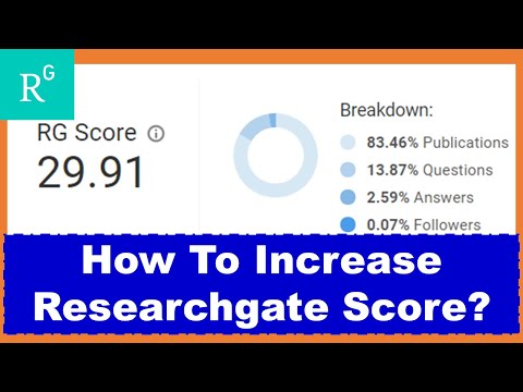 Researchgate: How To Increase Researchgate Score?