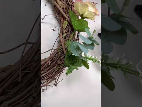 Turn Walmart flowers into a wreath for less than $15! 💐 @walmart #diy #shorts #reels