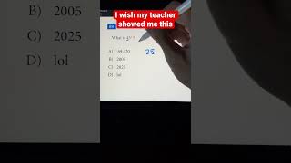 Mental Math | Square 2-Digit Numbers Ending in 5 | Math Hack Trick #shorts #math #maths