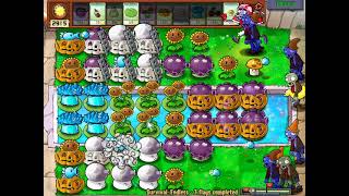 Plants vs Zombies - Survival Endless 1 - 8 Flags (SnowPea Cobless Setup by Samen)