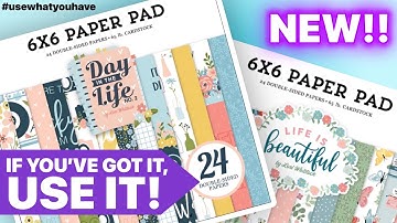 6x6 PAPER PAD PROJECT!  Quick & Easy. TOTALLY BEGINNER FRIENDLY! 6x6 Scrapbook Page