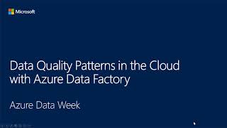 Data Quality Patterns in the Cloud with ADF Mapping Data Flows