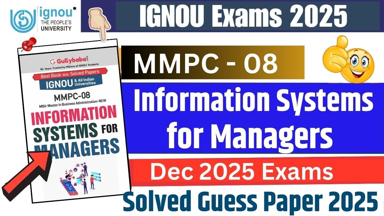 IGNOU MMPC 08 Sample Paper || MMPC 08 Important Questions | MMPC 08 ...